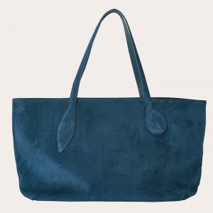 Blue Little Liffner Mega Sprout Suede Women's Tote Bag | CNMXEO-765