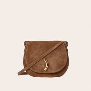 Brown Little Liffner Maccheroni Suede Women's Saddle Bags | RKTGSW-701