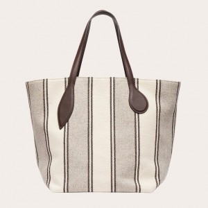 Cream / Grey Little Liffner Sprout Women's Tote Bag | HNCMEF-298