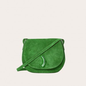 Green Little Liffner Maccheroni Suede Women's Saddle Bags | OVEJFM-836