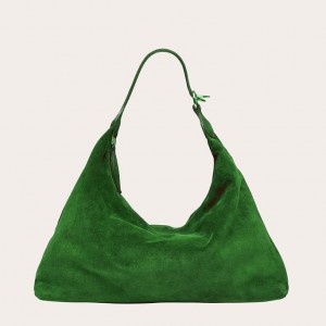 Green Little Liffner Pillow Suede Women's Shoulder Bag | JDCIZF-074