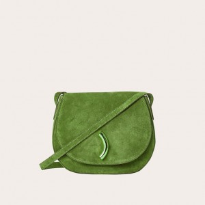 Light Green Little Liffner Maccheroni Suede Women's Saddle Bags | YNMFZQ-785