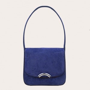 Navy Little Liffner Rainbow Suede Women's Tote Bag | DZBNAT-872