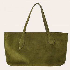 Olive Little Liffner Mega Sprout Suede Women's Tote Bag | ZGCSAI-805