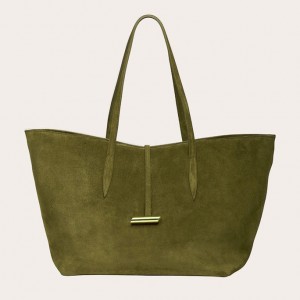 Olive Little Liffner Penne Suede Women's Tote Bag | OSIAYT-170