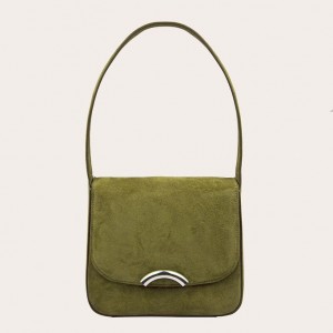 Olive Little Liffner Rainbow Suede Women's Tote Bag | SHWUNX-895