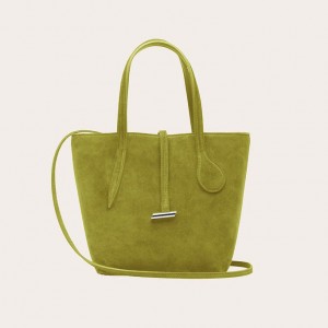 Olive Little Liffner Sprout Mini Suede Women's Tote Bag | IFBRLJ-426