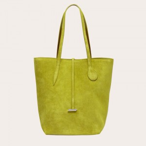 Olive Little Liffner Tall Sprout Suede Women's Tote Bag | GIBCWO-870