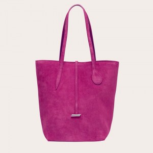 Pink Little Liffner Tall Sprout Suede Women's Tote Bag | ALTFXJ-546