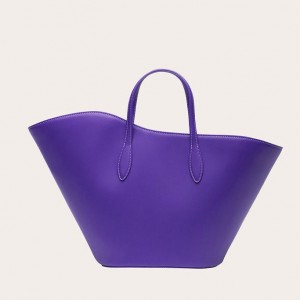 Purple Little Liffner Open Tulip Medium Women's Tote Bag | GDTNIR-908