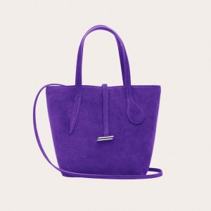 Purple Little Liffner Sprout Mini Suede Women's Tote Bag | EFTGHK-304