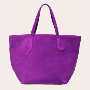 Purple Little Liffner Sprout Suede Women's Tote Bag | ZYGMLE-489