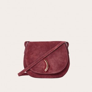 Red Little Liffner Maccheroni Suede Women's Saddle Bags | LRKFND-853