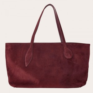 Red Little Liffner Mega Sprout Suede Women's Tote Bag | VDKCSH-951