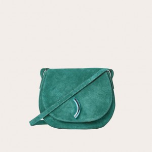 Turquoise Little Liffner Maccheroni Suede Women's Saddle Bags | WNAYCM-731