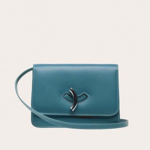 Turquoise Little Liffner Maccheroni Women's Shoulder Bag | YHNBDU-519