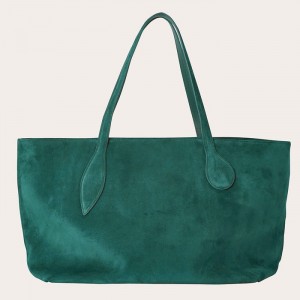 Turquoise Little Liffner Mega Sprout Suede Women's Tote Bag | MSTBJP-756