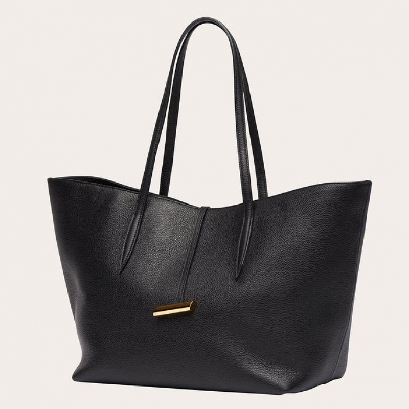 Black Little Liffner Penne Women's Tote Bag | EUJBGP-975