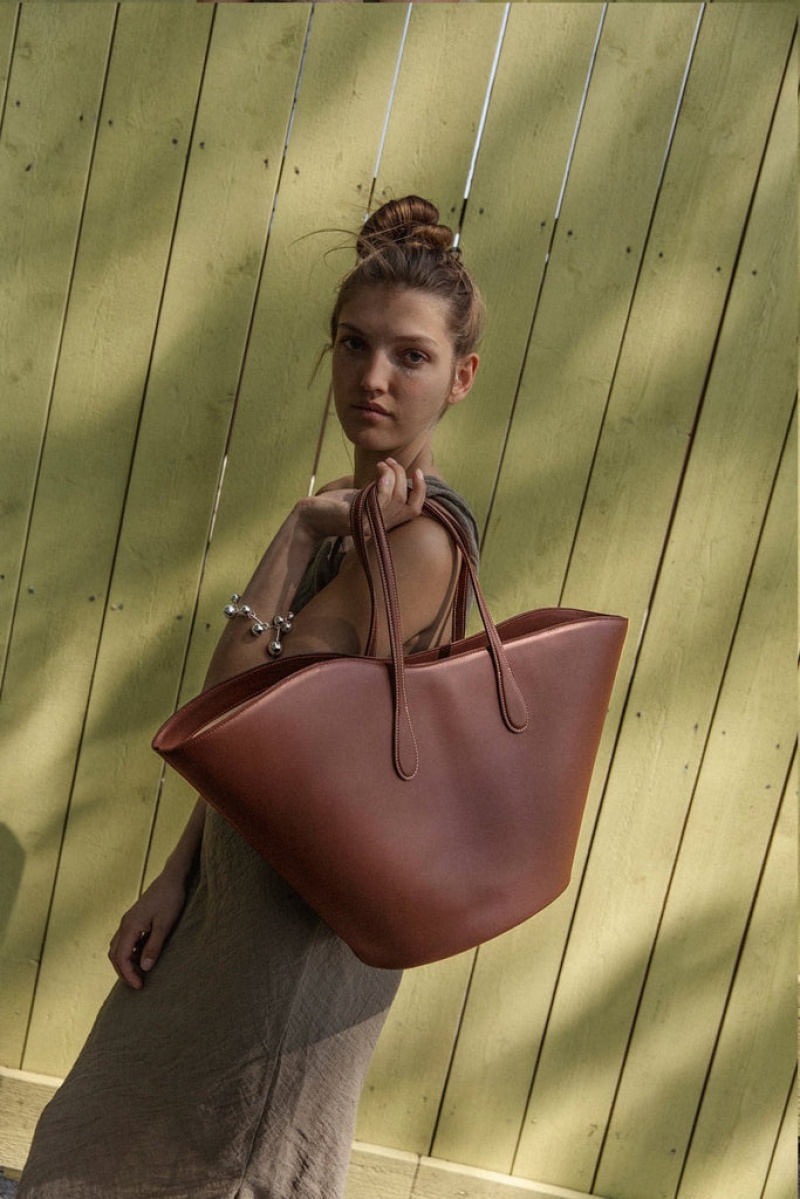 Brown Little Liffner Tulip Large Women's Shoulder Bag | AHEINZ-490