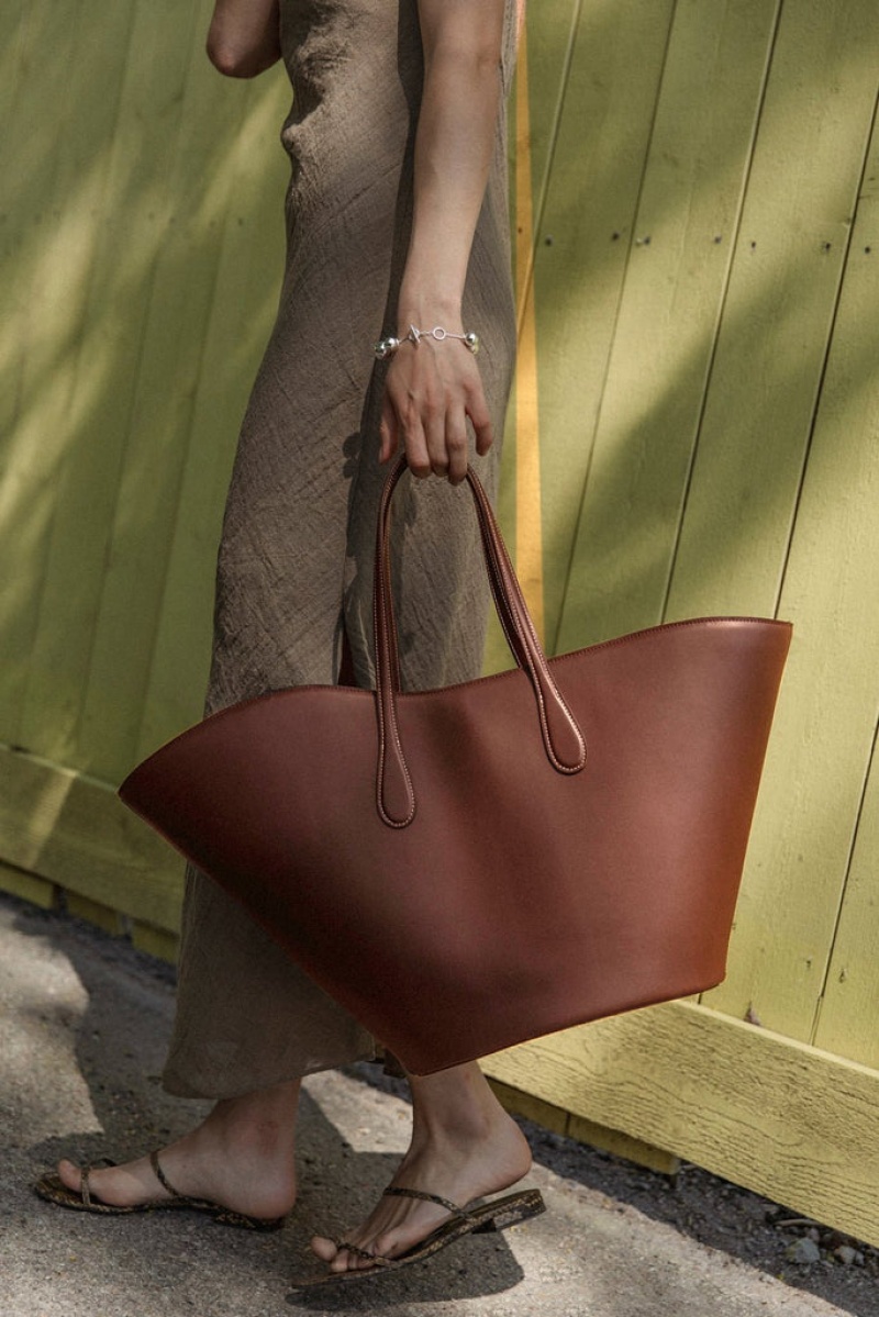 Brown Little Liffner Tulip Large Women's Shoulder Bag | AHEINZ-490