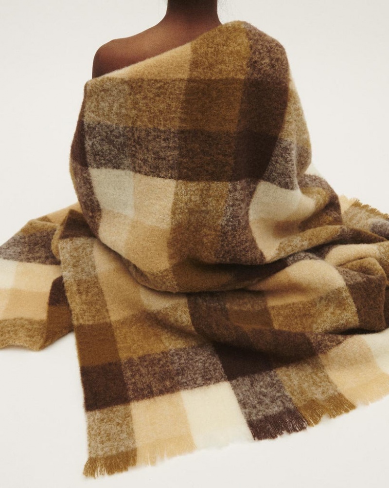 Brown Little Liffner Wool Women's Blanket | GNBDKZ-570