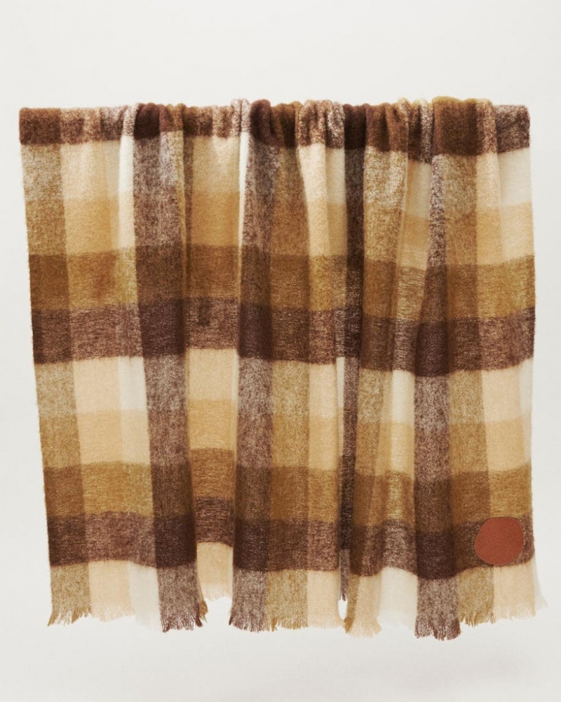 Brown Little Liffner Wool Women's Blanket | GNBDKZ-570