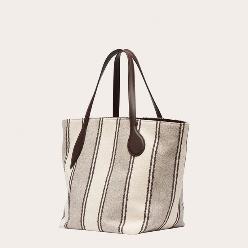 Cream / Grey Little Liffner Sprout Women's Tote Bag | HNCMEF-298