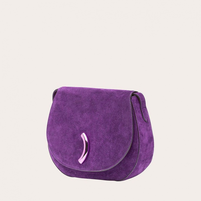 Purple Little Liffner Maccheroni Suede Women's Saddle Bags | BTWRKL-794