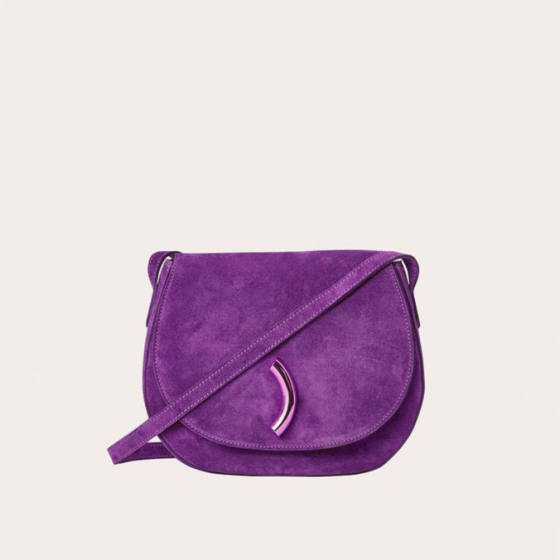 Purple Little Liffner Maccheroni Suede Women\'s Saddle Bags | BTWRKL-794