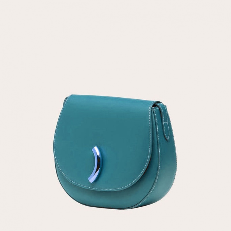 Turquoise Little Liffner Maccheroni Women's Saddle Bags | TBHNZL-017