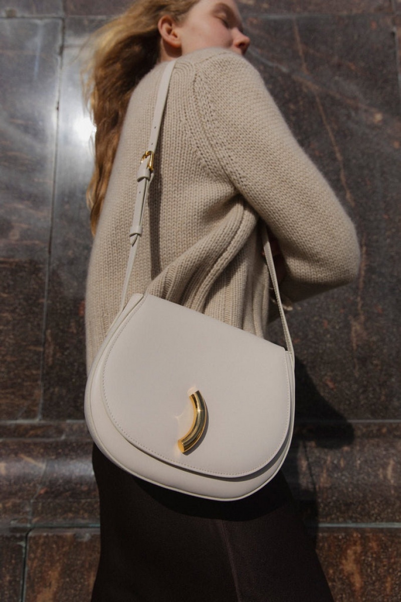 White Little Liffner Maccheroni Women's Saddle Bags | ZEQGNI-824